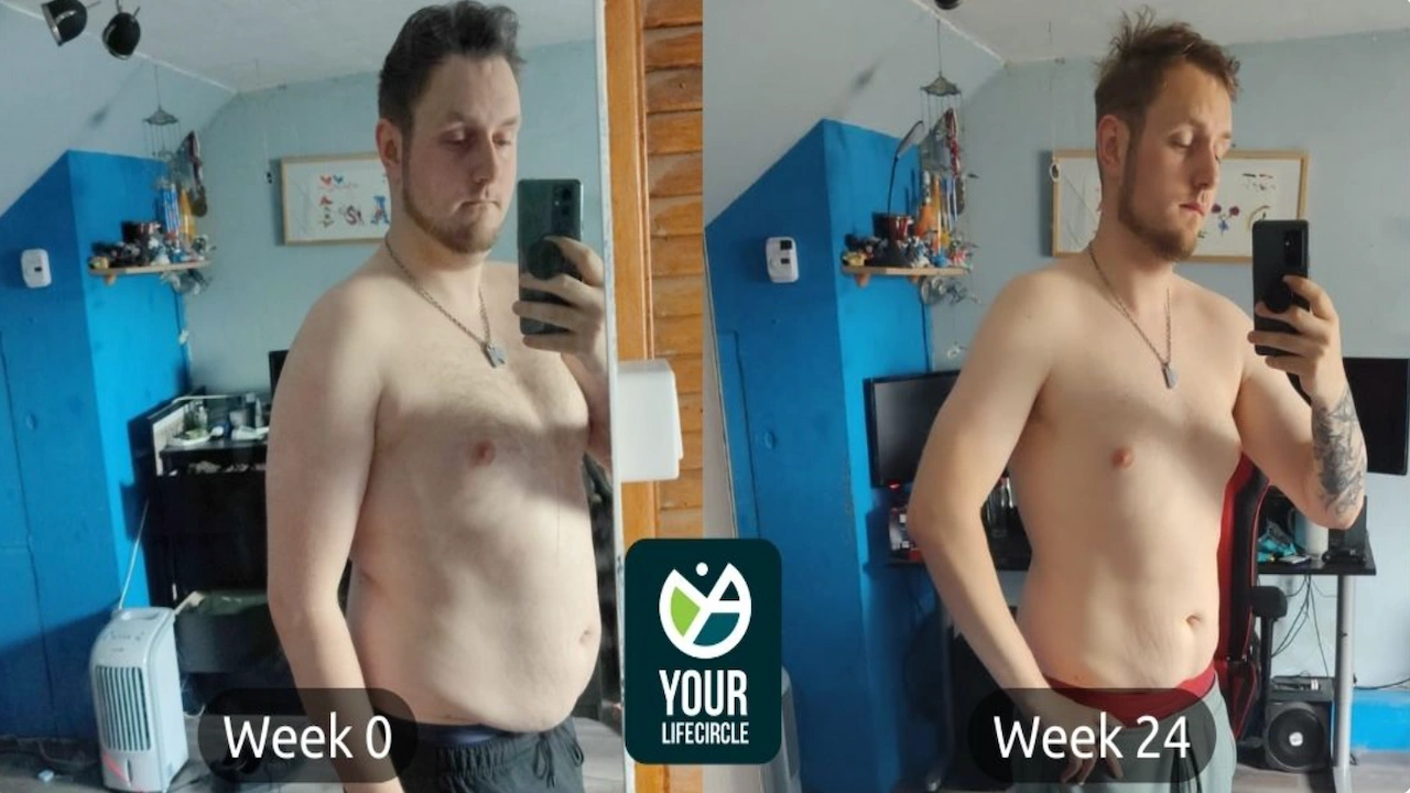 een foto van een client (Dylan) zoals hij er uit ziet na de personal training bij yourlifecircle.