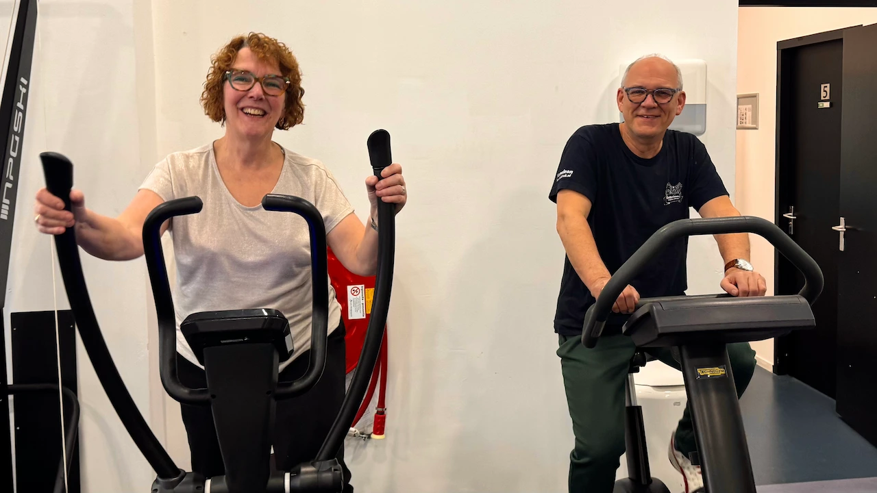 Andre & Margriet in actie samen in actie op de cardio
